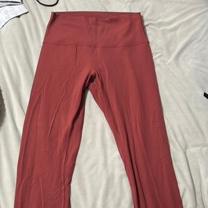 Size 8 dark pink lululemon align leggings